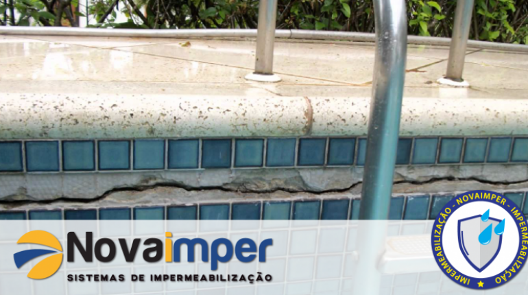 Trincas em reboco de piscinas